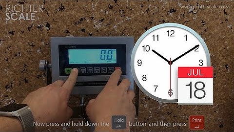 How to set the time and date on a W113 scale weighing indicator.