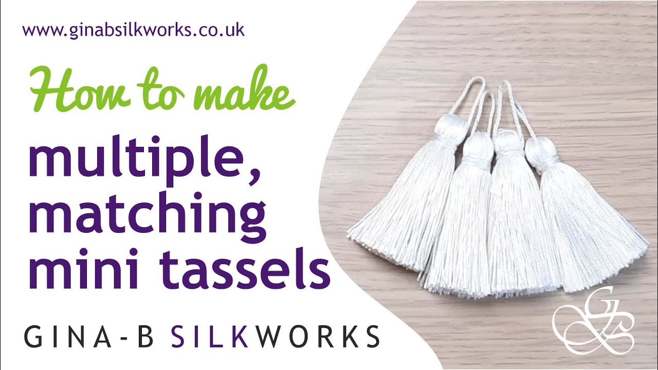 Multiple Small Tassel tutorial / Making matching mini tassels the easy way!  