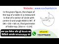 In the given figure, the shape of the top of a table in a restaurant is that of a sector of circle w