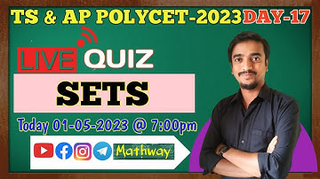 POLYCET - 2023. LIVE QUIZ. SETS