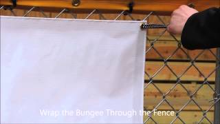 Banners.com 'How to Hang a Banner on a Fence using Ball Bungees'