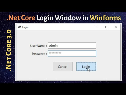 Create Login Window in .NetCore Winforms (Desktop application) - Step By Step