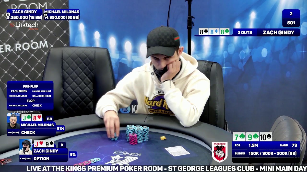 LIVE AT THE KINGS PREMIUM POKER ROOM - ST GEORGE LEAGUES CLUB - MINI MAIN DAY 2 - PRIZEPOOL $126,252