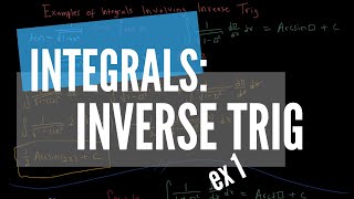 Integrals Involving Inverse Trigonometric Functions  |  Example 1 Inverse Trig Integral Example 1