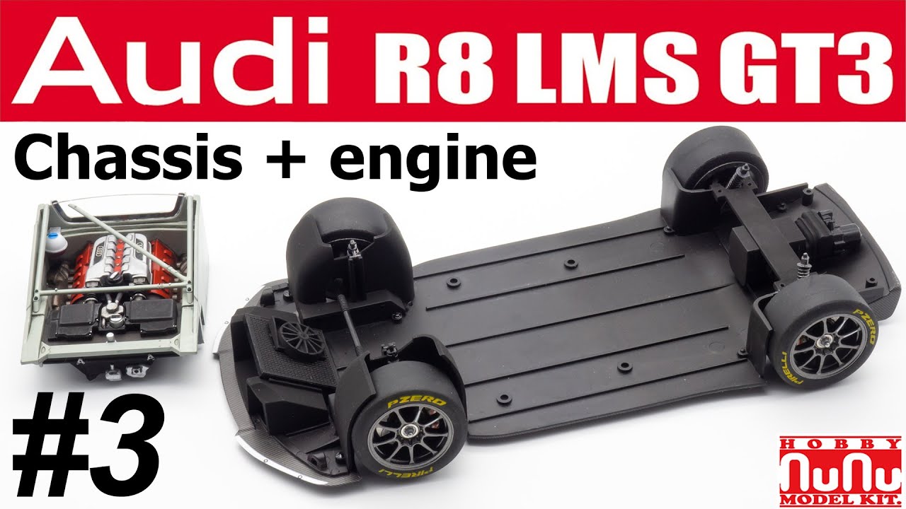 1/24 Audi R8 LMS GT3 Chassis + Engine. NuNu 24004 #3