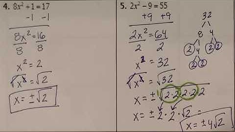 Lesson 3.1 Solve Quadratic Functions by Square Roots independent practice answers
