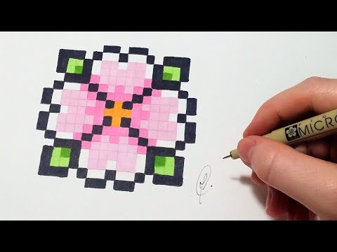 Pixel Art Fleur Facile Youtube