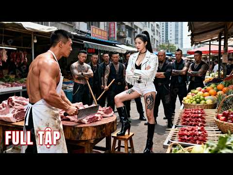 Chàng trai bán thịt 1 mình cân 10 tên côn đồ thu tiền bảo kê cắt cổ, hóa ra chiến thần mới ra tù!