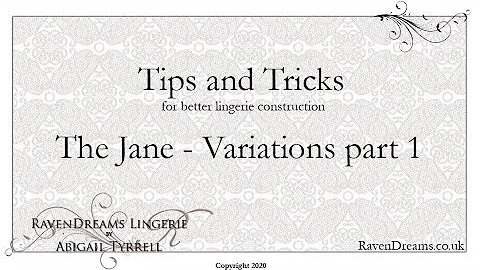 The Jane Variations. Extended Patterns Instructions