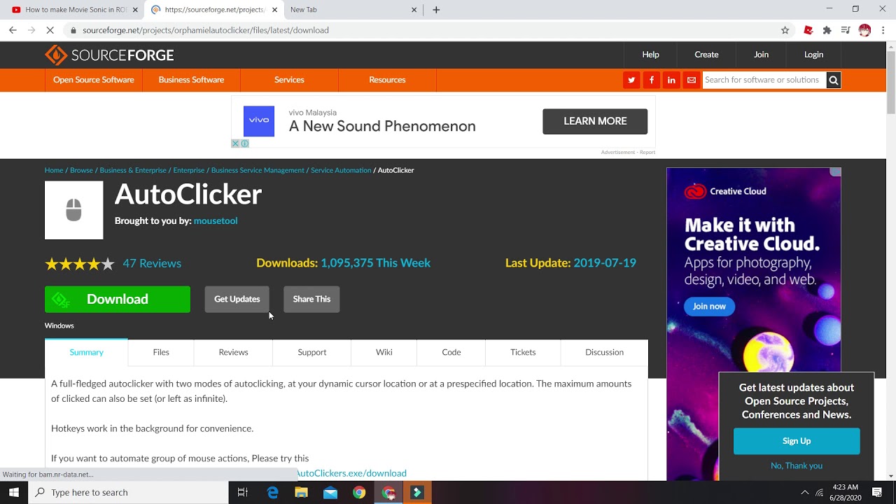 auto clicker javascript zip file download