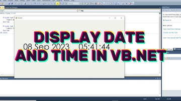 How to display the current time and date in vb.net