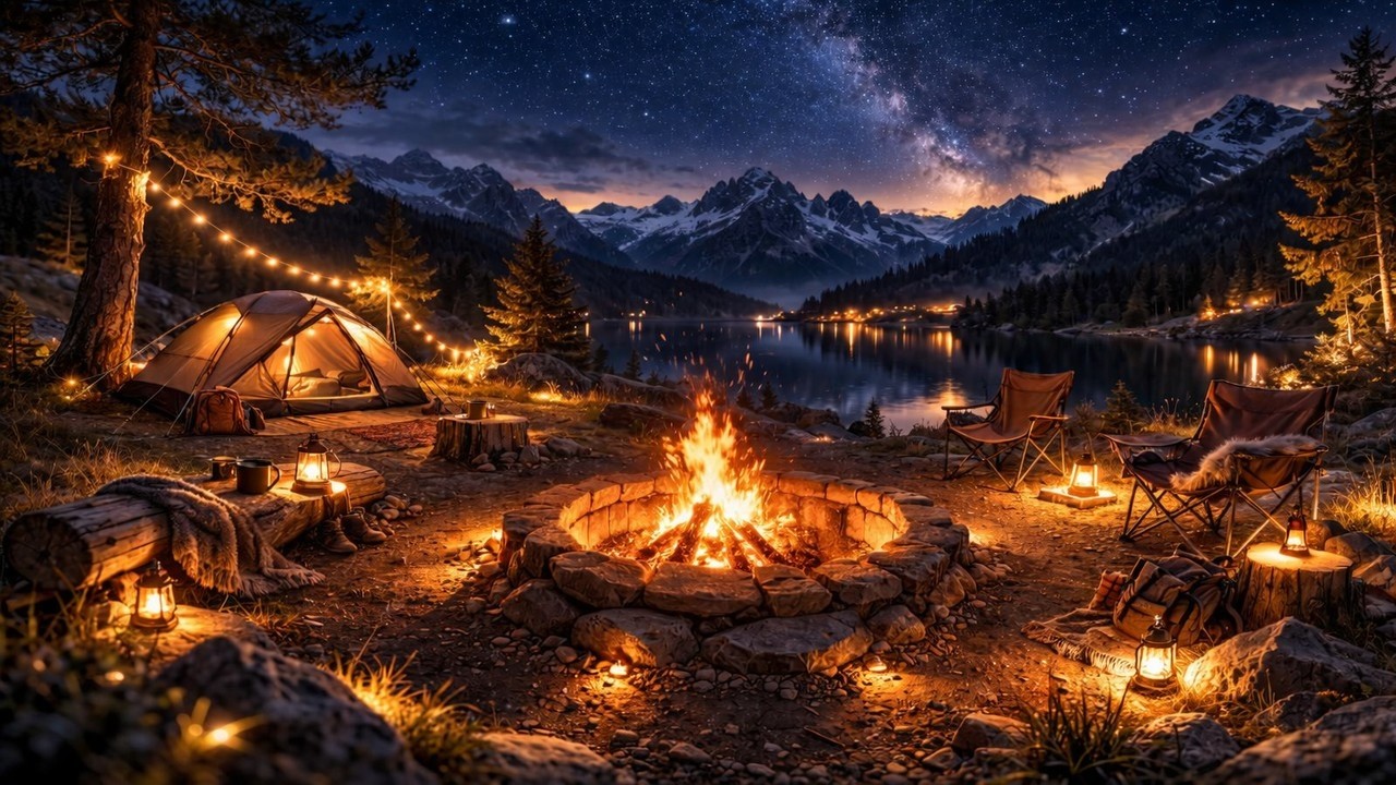 Urban Bollywood Jazz Lofi – 86 BPM | Late Night Campfire (Instrumental + Atmospheric Vocaloids)