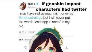 if genshin characters had twitter