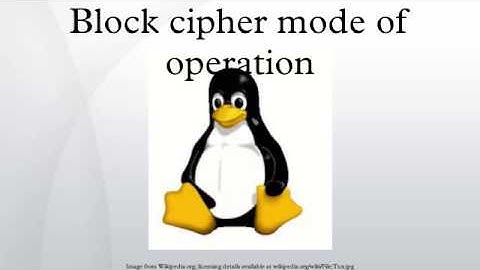 Block cipher mode of operation