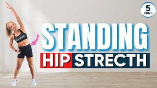 5 minute standing hip stretch (FEELS SO GOOD!)
