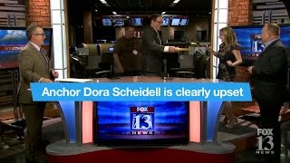 Blooper: Fox 13 News anchor 'bugs out' before newscast