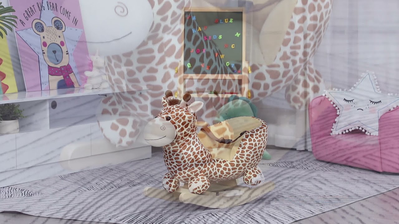 Kids Rocking Giraffe RideOn w/ 32 Nursery Rhymes YouTube