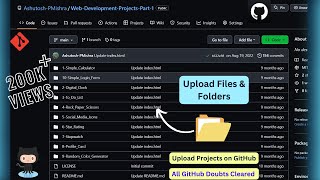 Upload Files and Folders to GitHub from scratch | Push folders in GitHub | Push Error resolved