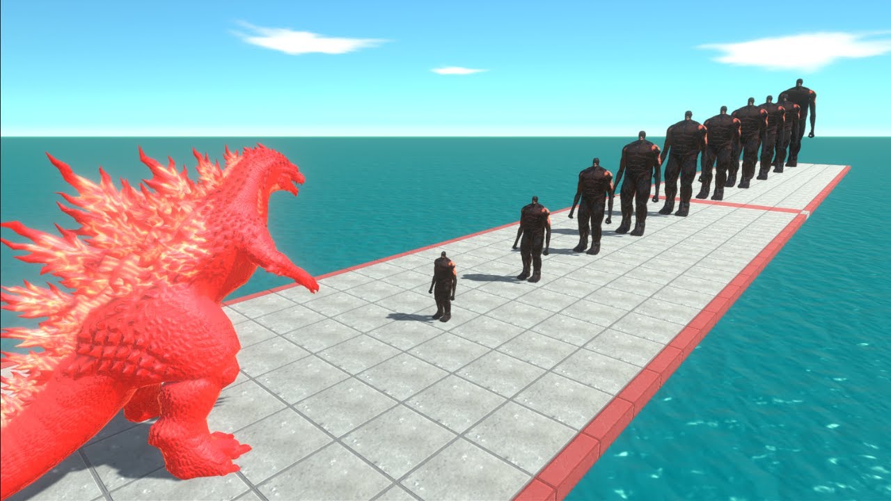 Godzilla Red Kaiju Team vs Level 10 Colossal Titan Venom | Epic Animal Revolt Battle Simulator