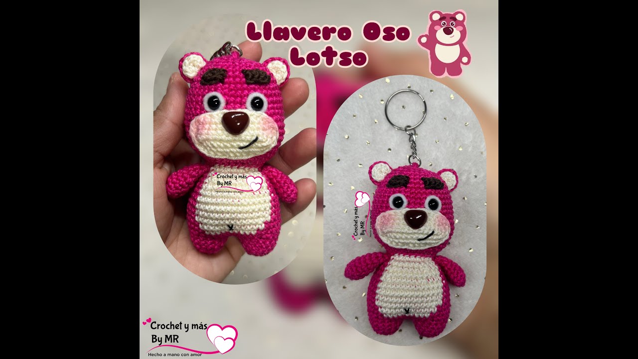TUTORIAL LLAVERO OSO LOTSO AMIGURUMI, MUY FACIL PARTE 2