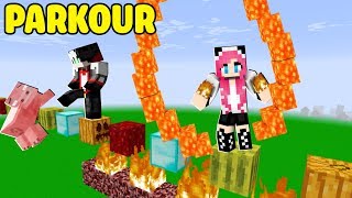 CHỊ PANDA THỬ THÁCH PARKOUR CÙNG MỀU VÀ REDHOOD TRONG MINECRAFT*
