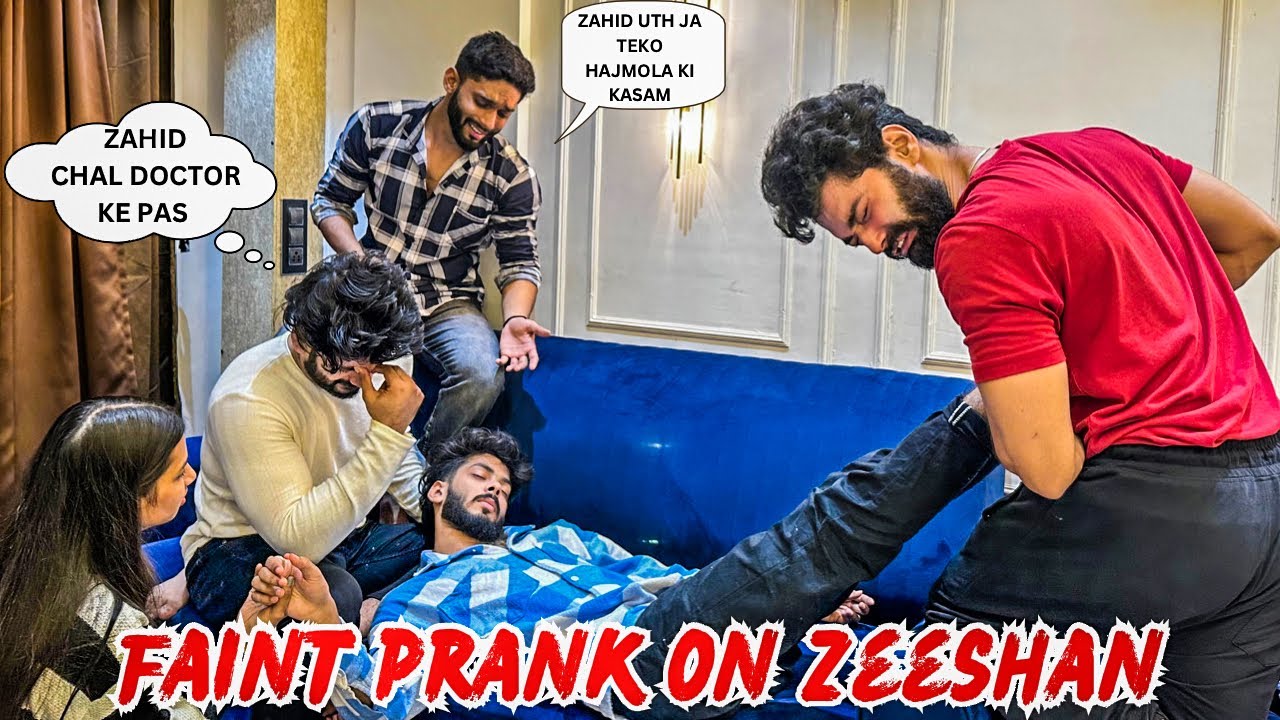 FAINT PRANK ON ZEESHAN | ZEESHAN HUA EMOTIONAL🥲| AALTU FALTU | BILAL & ZAHID |
