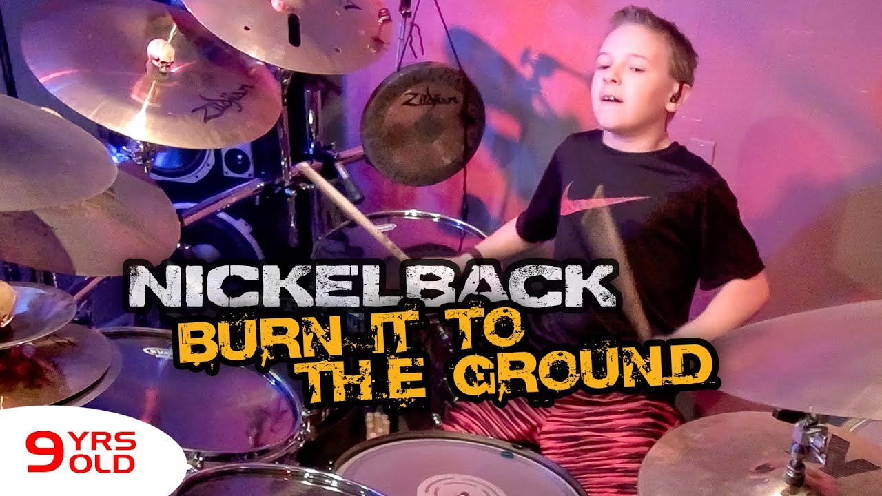 BURN IT TO THE GROUND (9 year old Drummer) Drum Cover by Avery Drummer Molek