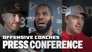 Zac Robinson, T.J. Yates, Kevin Koger & other offensive coaches speak with media | Atlanta Falcons