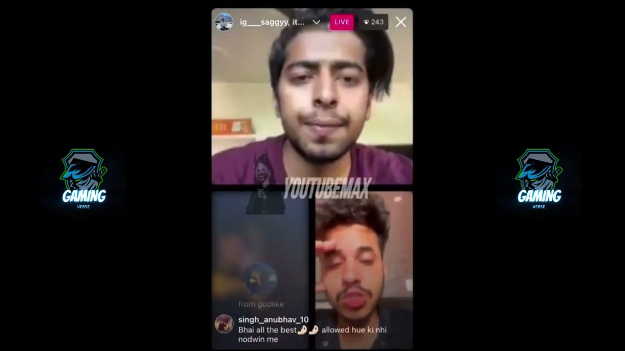 Saggy Full Insta live video Target SID ,Blind & Mayavi 😱