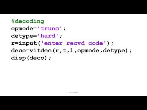 MATLAB Simulation Program to implement TRELLIS CODE m file