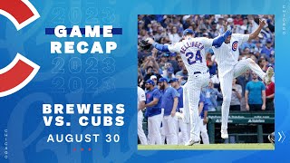 Game Highlights: Cubs Get Series Win vs. Brewers Behind Hendricks Quality Start | 8/30/23