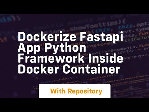 Dockerize fastapi app