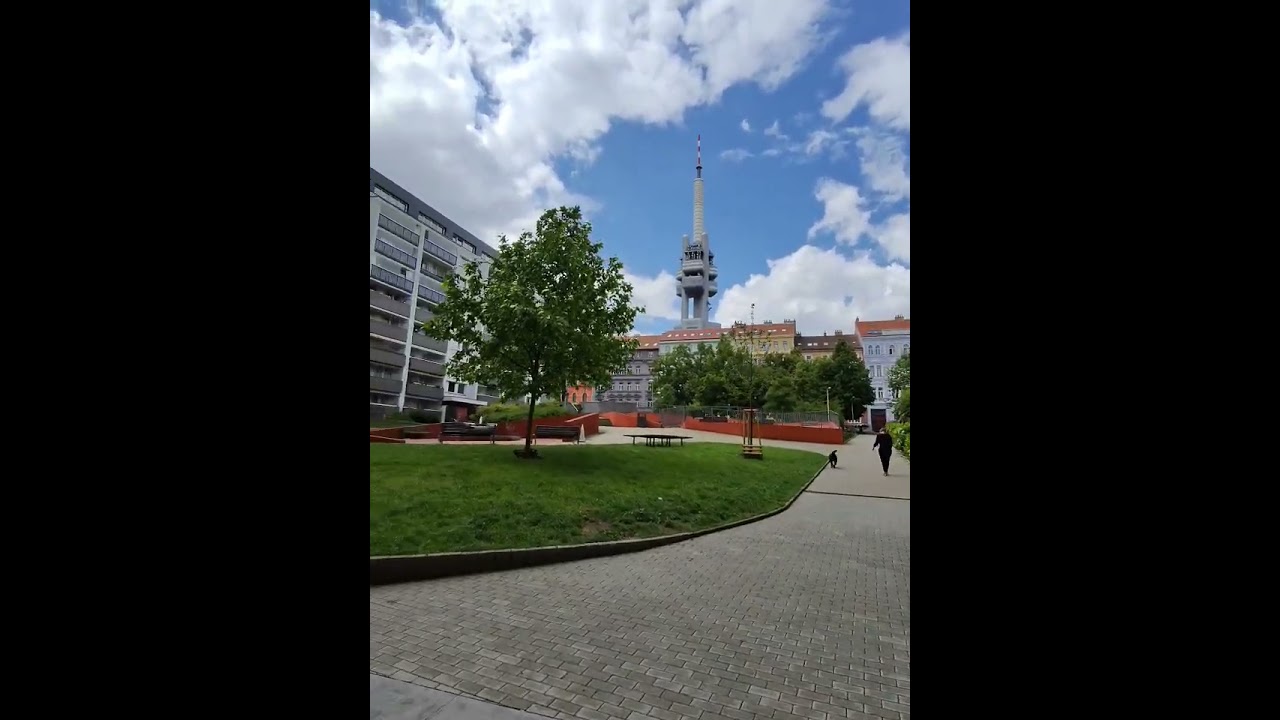 That’s Žižkov Tower. Prague’s tallest building—and easily its weirdest.