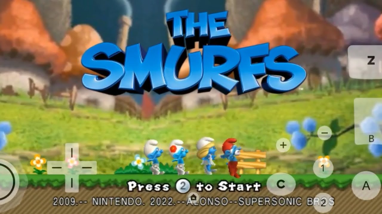 THE SMURFS IN NEW SUPER MARIO  BROS.WII (COMPLETO + DOWNLOAD)