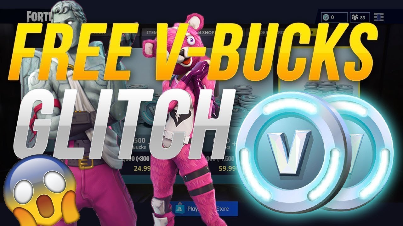 FREE V BUCKS GLITCH In Fortnite VBUCKS GLITCH PS XBOX ONE PC Working YouTube