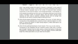 Network Science Assignment 1 Profile