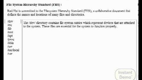 Linux FHS File Heirache System )