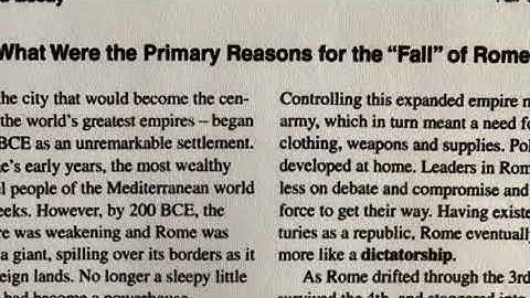 Background Essay for “The Fall of Rome” narrated