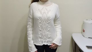 Женский свитер спицами для начинающих Часть 2// sweater knitting Женский свитер спицами для начинающих Часть 2// sweater knitting