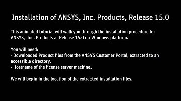Installing ANSYS Products   Release 15 0 on Windows HD