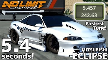 Fastest Mitsubishi Eclipse Tune - 5.457 Seconds 1/4 Mile! Version 2.1.5 | No Limit Drag Racing 2.0