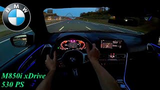 2022 BMW M850i xDrive G16 530 PS TOPSPEED NIGHT POV DRIVE SPESSART A3 (60 FPS)