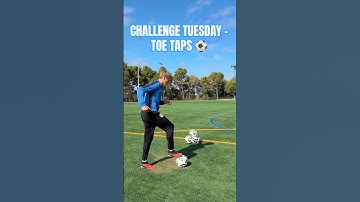 Challenge Tuesday - How many toe taps can you do, in 30 seconds? #soccer #football #toetaps #skills