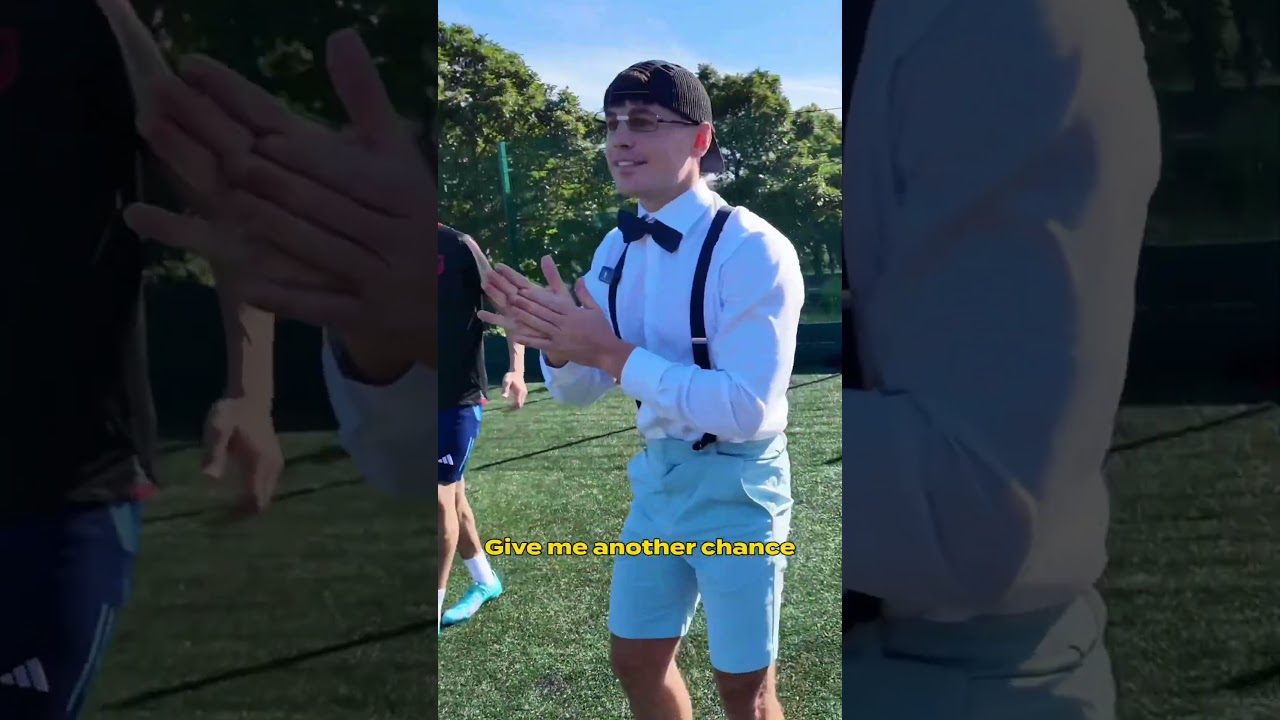 Nerd joins football match #football #soccer #skills