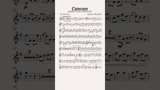 Cancan Alto Sax Playalong Eb Sheet music &amp; Piano backing track