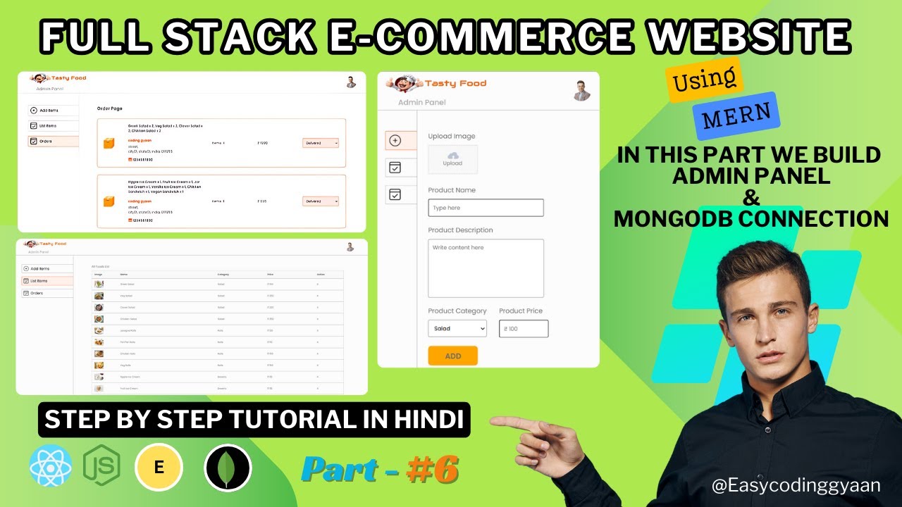 Build Full Stack E-Commerce Food Delivery Website Using M E R N | Part ...