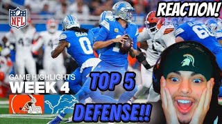 Lions fan Reaction to Cleveland Browns vs Detroit Lions Game Highlights | 2025 NFL Season Week 4
