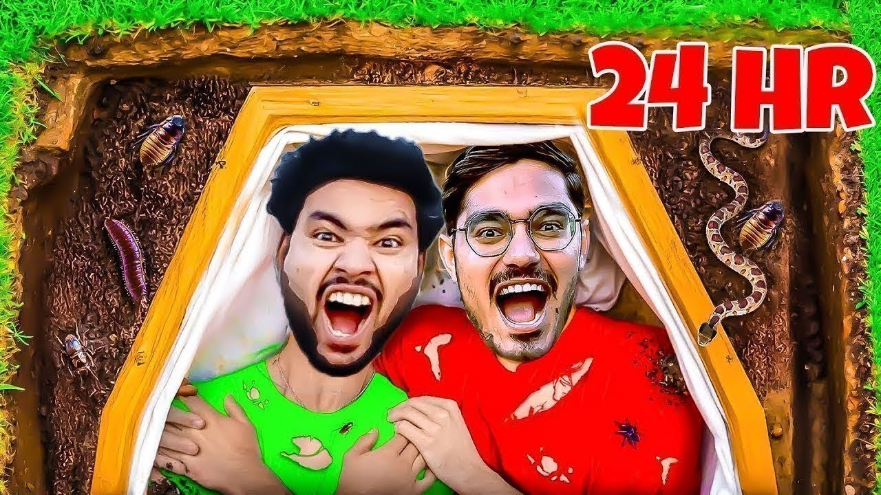 24 घंटे ज़मीन में ज़िंदा दफ़न   24 Hours Buried Alive Underground Challenge  Will I Survive