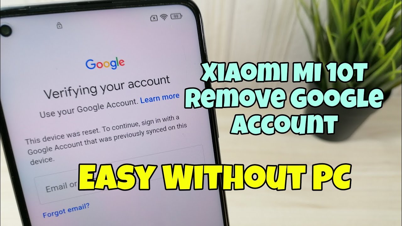 Xiaomi Mi 10T Pro (M2007J3SG) MIUI 12.5.1 Remove Google Account, Bypass FRP, Without PC.