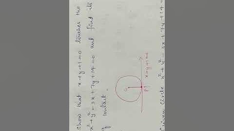 kp sir circles  ex C III (sum 13) prove  the line touches the circle and finding point of contact